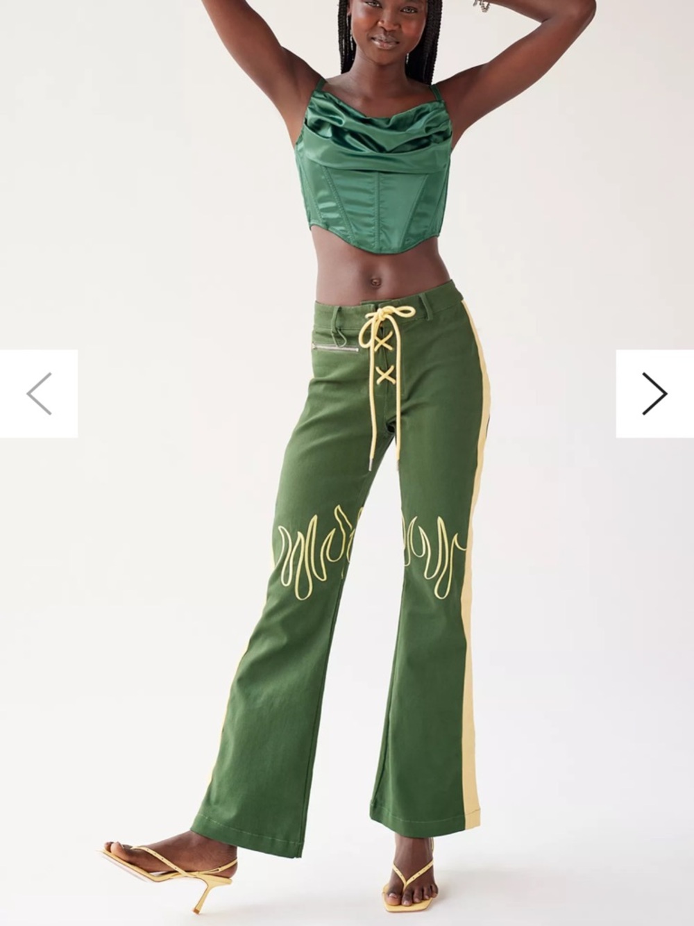 House of Sunny stunning Pamela lace up jeans